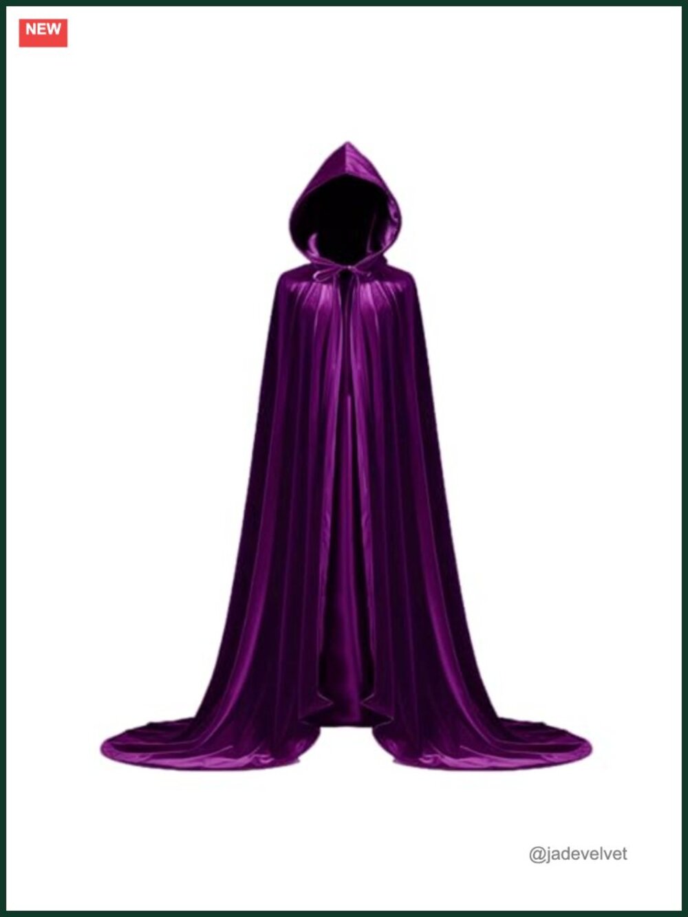 Velvet Hooded Cloak Unisex Cape Witch Vampire Cosplay Costume
